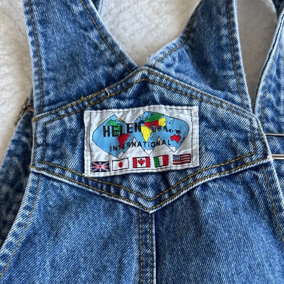 Helen Vintage Blue Denim Women Jeans Overalls Sz S - Picture 8 of 10